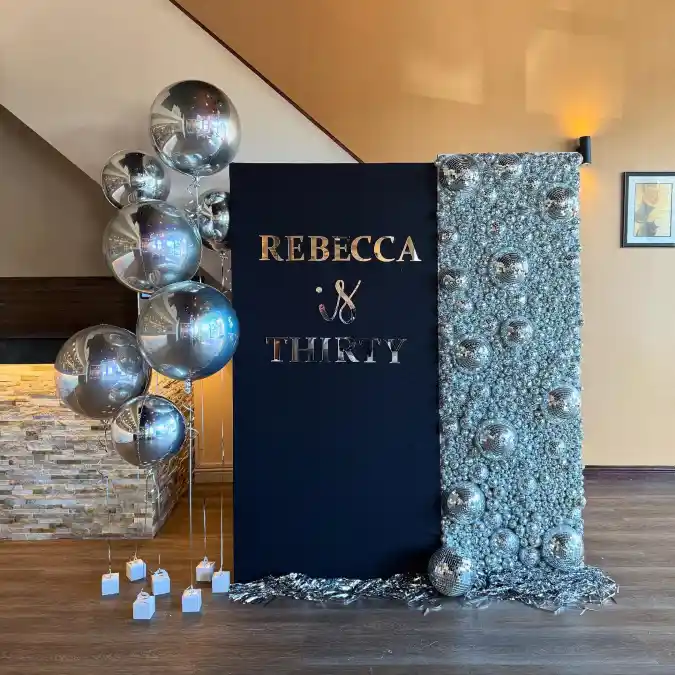 Glamorous Disco Ball Photo Backdrop