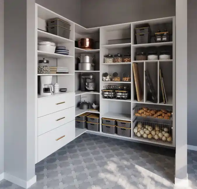 Seamless L-Shaped Walk-In