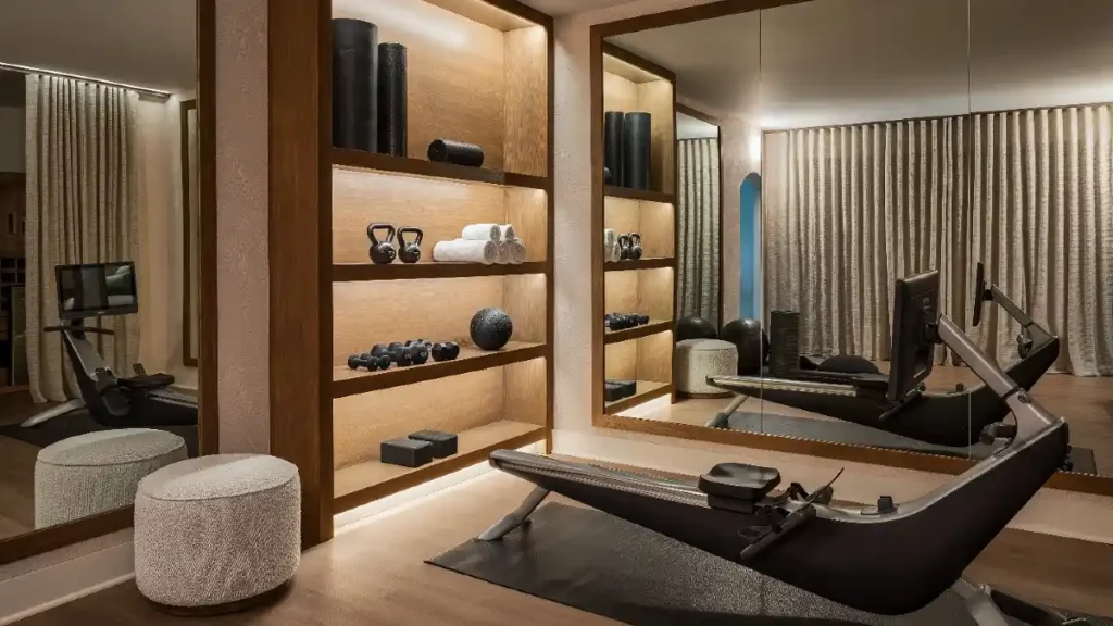Spa-Inspired Sanctuary with Integrated Shelving