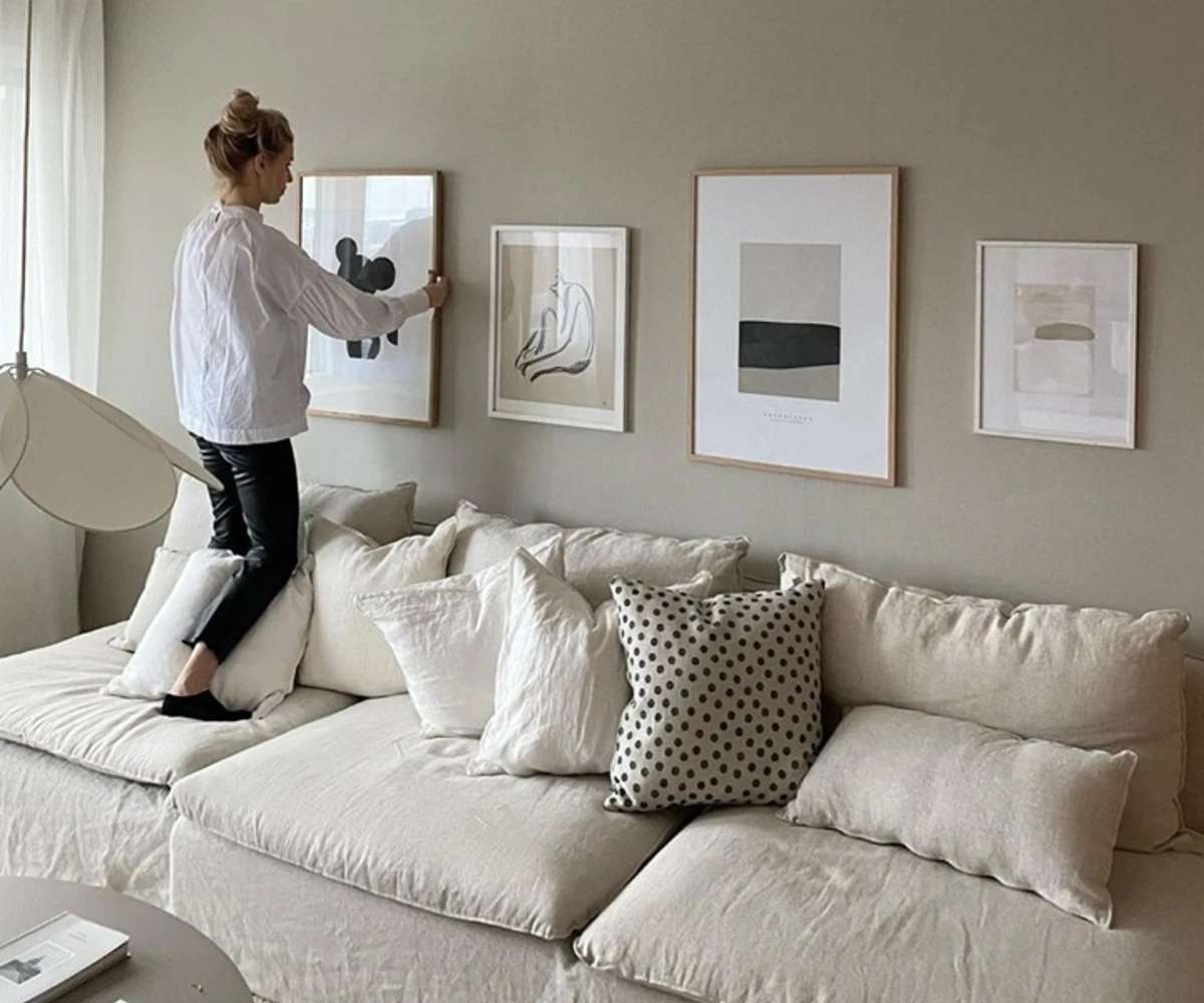 Relaxed Linen Sofa Setup